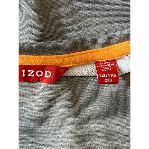 Izod Mens V-Neck Long Sleeve Pullover XXL Gray Polyester Blend Casual Shirt - Picture 3 of 9